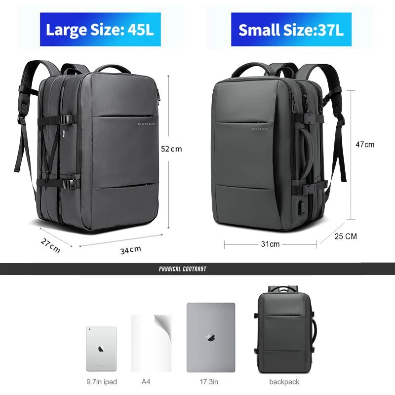 Bange Aesthetic Affärsryggsäck: Upplev Vattentålighet och Flexibilitet för 17.3 Tum Laptop Användare - STILUNA