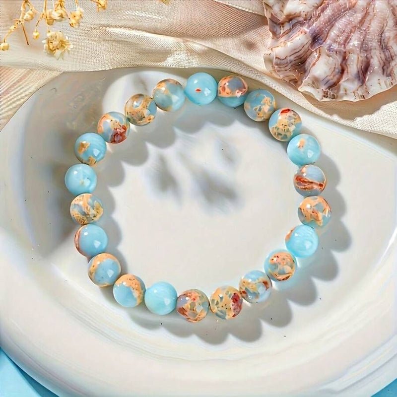 Bohemiskt Armband med Naturstenar och Justerbar Längd – 18 cm - STILUNA