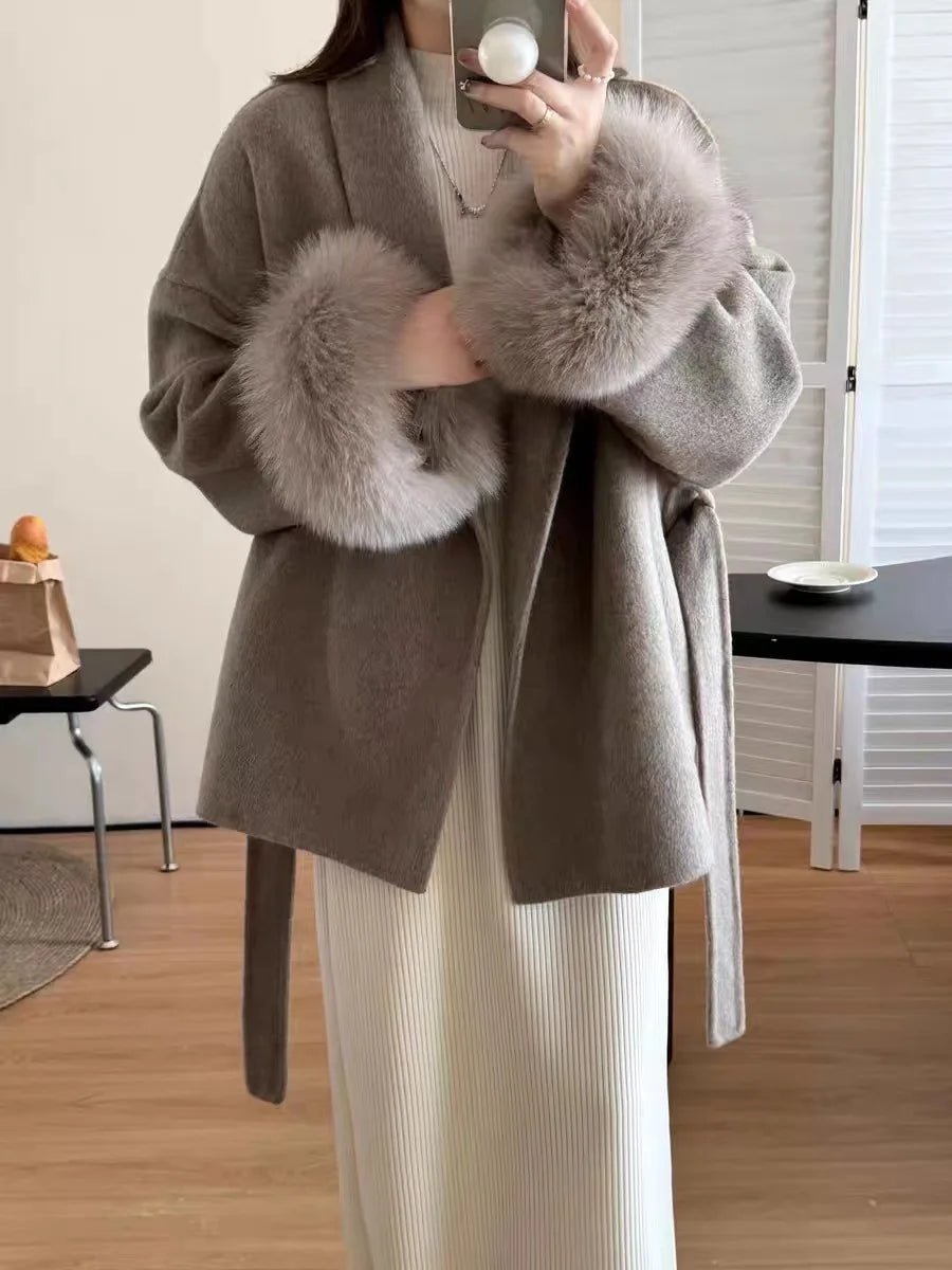 Dam Kappa Cashmere Ull Vinterkappa - STILUNA