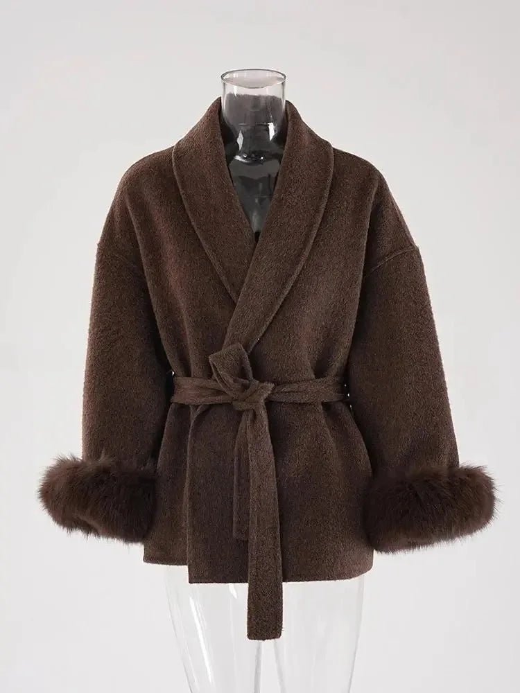 Dam Kappa Cashmere Ull Vinterkappa - STILUNA
