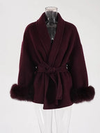Dam Kappa Cashmere Ull Vinterkappa - STILUNA