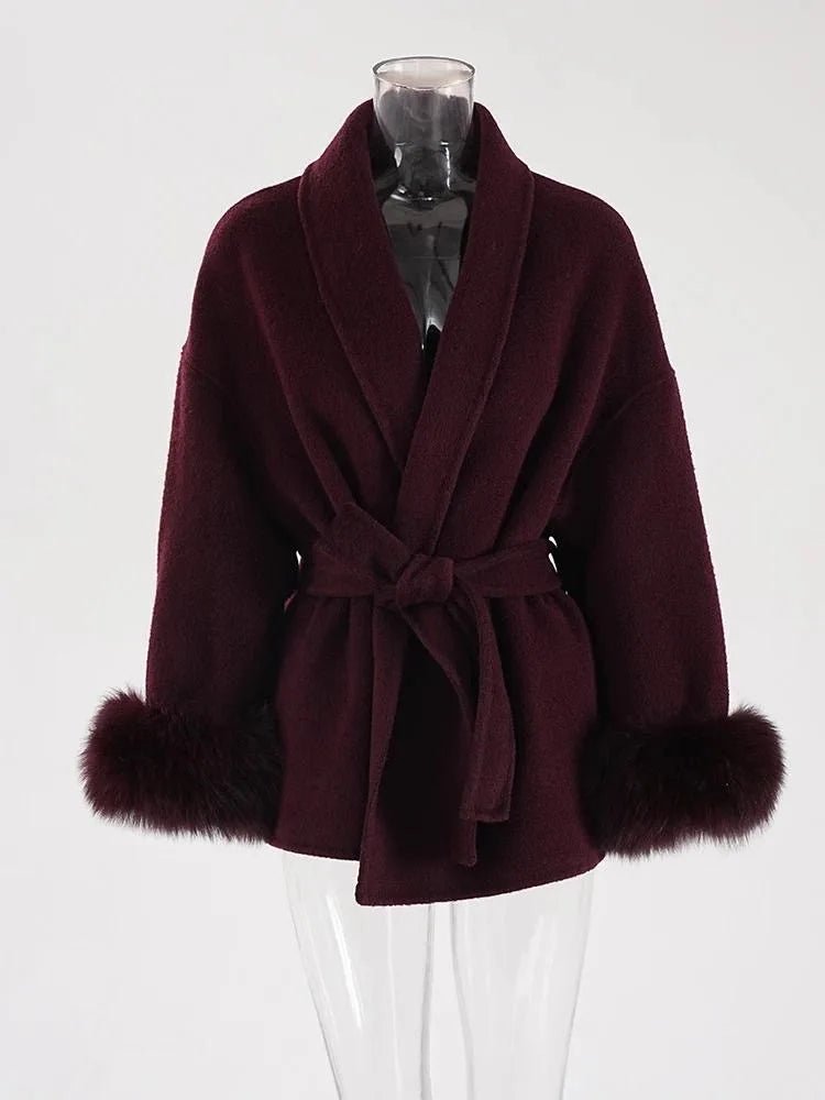 Dam Kappa Cashmere Ull Vinterkappa - STILUNA