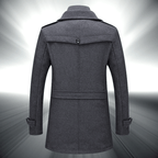 Elegant Herrkappa i Cashmere och Ull med Avtagbar Krage och Bib - STILUNA