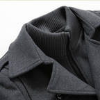 Elegant Herrkappa i Cashmere och Ull med Avtagbar Krage och Bib - STILUNA