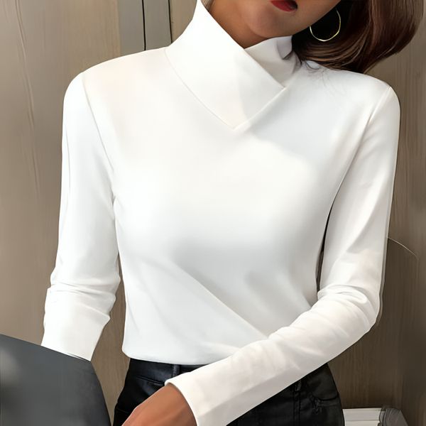 Elegant Turtleneck Tröja med Skräddarsydd Passform för Kvinnor - STILUNA