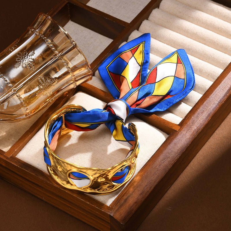 Elegant Vintage Armband i Legering och Polyester – 21,5 cm Längd - STILUNA