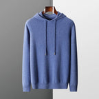 Hoodie i 100% Merinoull för Män – Mjuk och Varm Tröja för Höst och Vinter, Hög Krage, Flera Storlekar - STILUNA