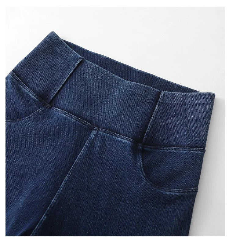 Jean Leggings: Upplev Bekväm Högmidja Med Fickor För Aktiva Kvinnor - STILUNA