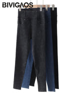 Jean Leggings: Upplev Bekväm Högmidja Med Fickor För Aktiva Kvinnor - STILUNA