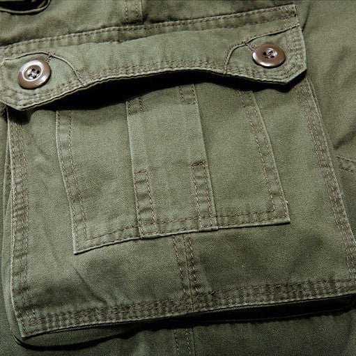 Klassiska Herr Cargo Shorts i Bomull med Rymliga Fickor – Avslappnad Passform för Utomhusäventyr - STILUNA