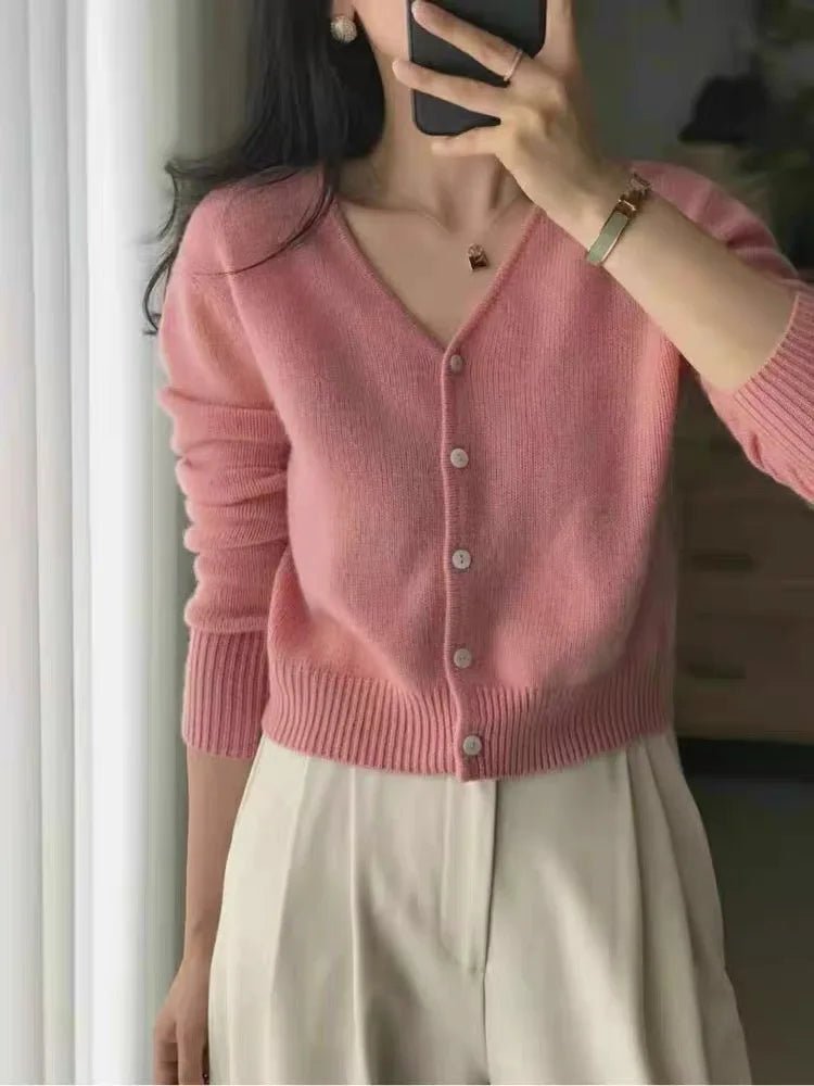 Kvinnors Korta Cardigan 100% Kashmiri - STILUNA