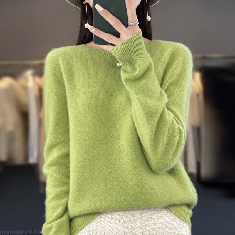 Kvinnors Pullover Tröja 100% Merinoull - STILUNA