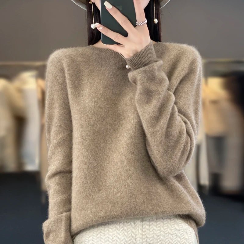 Kvinnors Pullover Tröja 100% Merinoull - STILUNA
