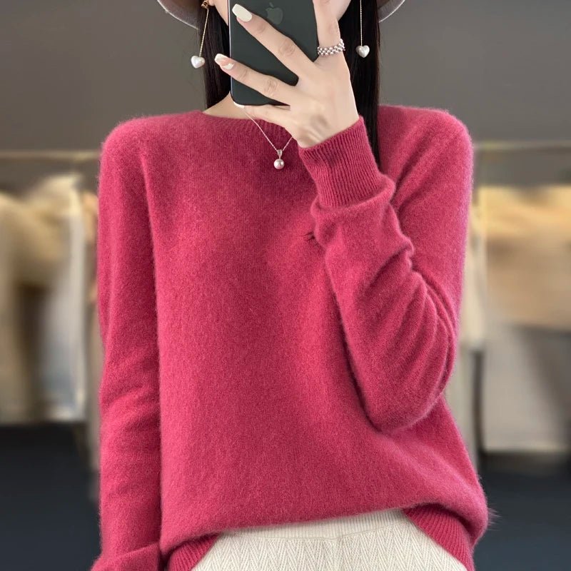 Kvinnors Pullover Tröja 100% Merinoull - STILUNA