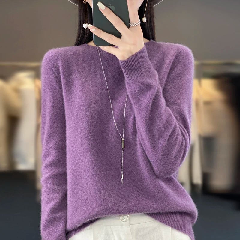 Kvinnors Pullover Tröja 100% Merinoull - STILUNA