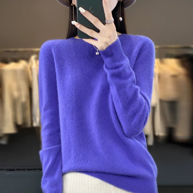 Kvinnors Pullover Tröja 100% Merinoull - STILUNA
