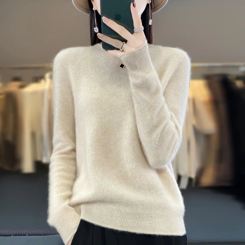 Kvinnors Pullover Tröja 100% Merinoull - STILUNA