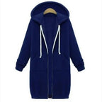 Långärmad Hoodie för Damer i Högkvalitativ Polyester och Bomull – Bekväm Mid - Length Design för Höst och Vinter - STILUNA