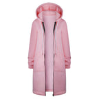 Långärmad Hoodie för Damer i Högkvalitativ Polyester och Bomull – Bekväm Mid - Length Design för Höst och Vinter - STILUNA