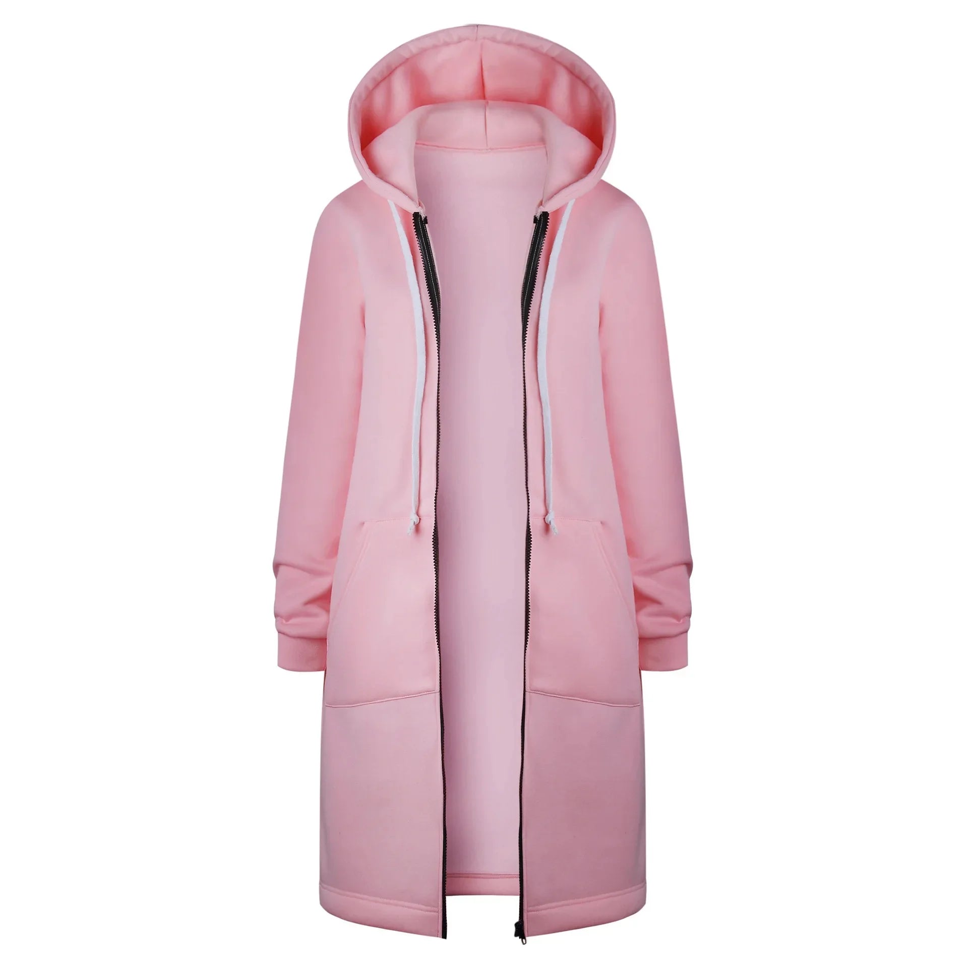 Långärmad Hoodie för Damer i Högkvalitativ Polyester och Bomull – Bekväm Mid - Length Design för Höst och Vinter - STILUNA