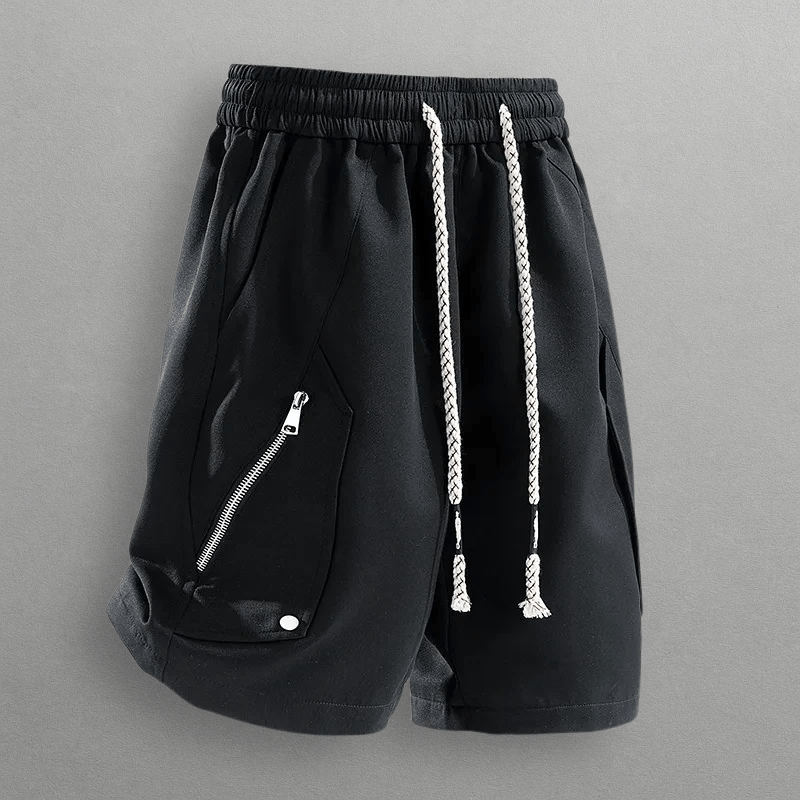Lätta Utility Shorts i Polytech med Justerbar Midja och Zipfickor - STILUNA