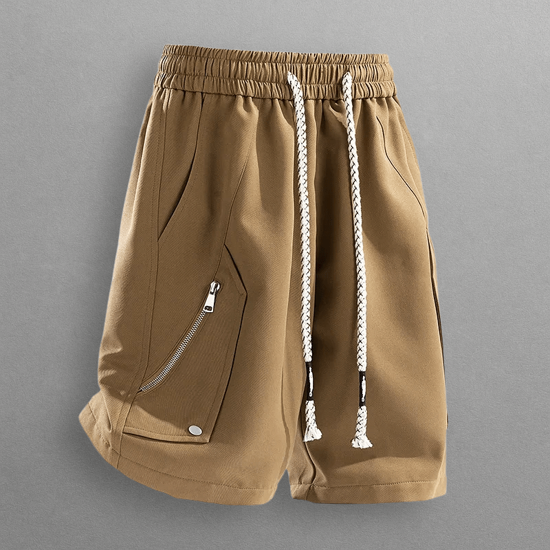 Lätta Utility Shorts i Polytech med Justerbar Midja och Zipfickor - STILUNA