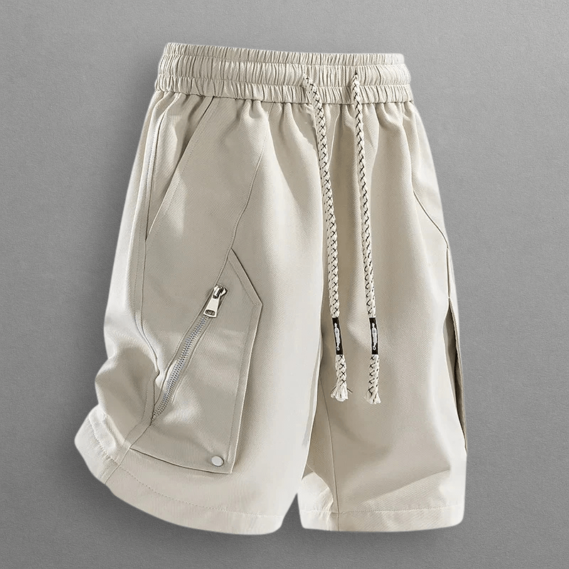 Lätta Utility Shorts i Polytech med Justerbar Midja och Zipfickor - STILUNA