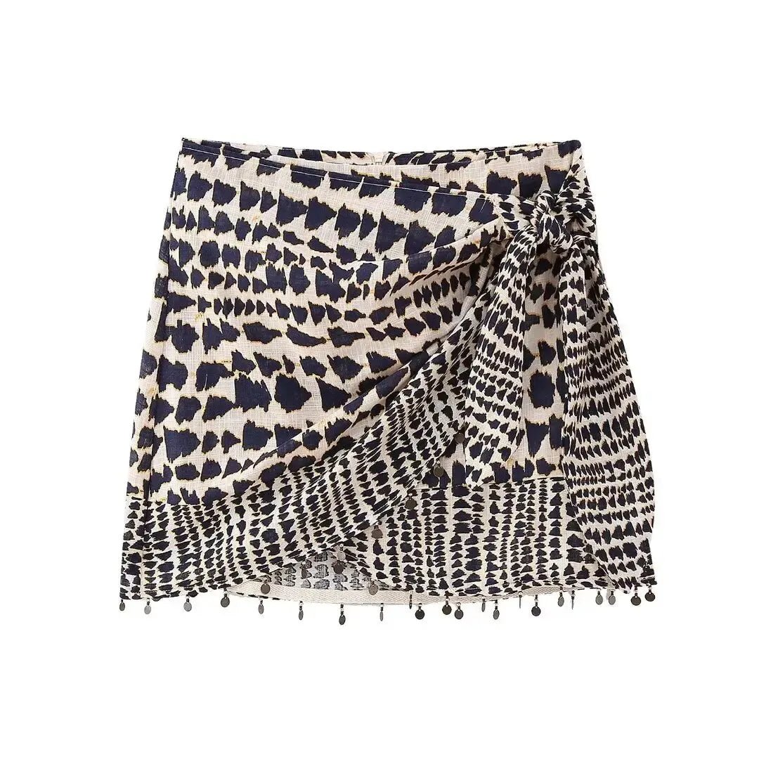 Mini Sarong Kjol: Upplev Elegans och Komfort för Avslappnade Sommarstunder - STILUNA