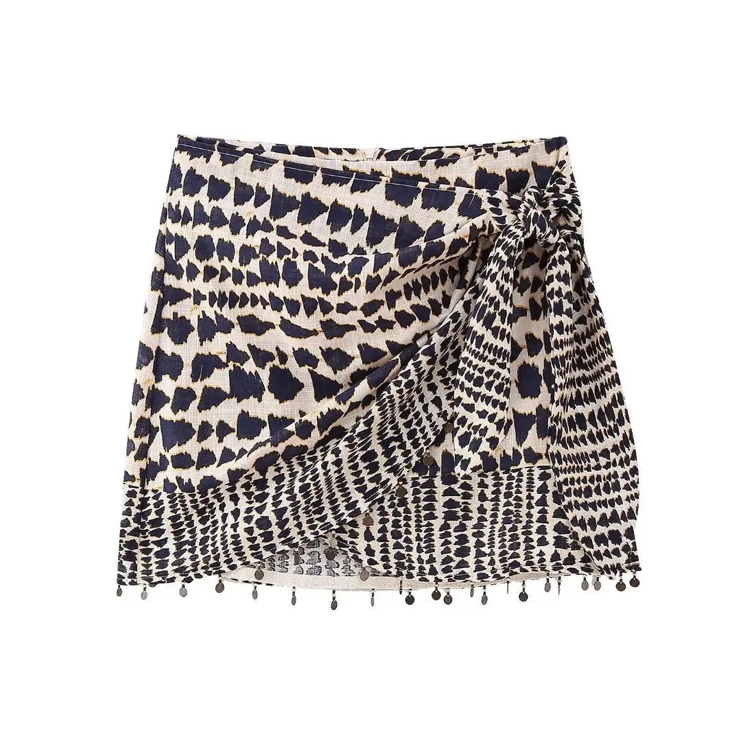 Mini Sarong Kjol: Upplev Elegans och Komfort för Avslappnade Sommarstunder - STILUNA