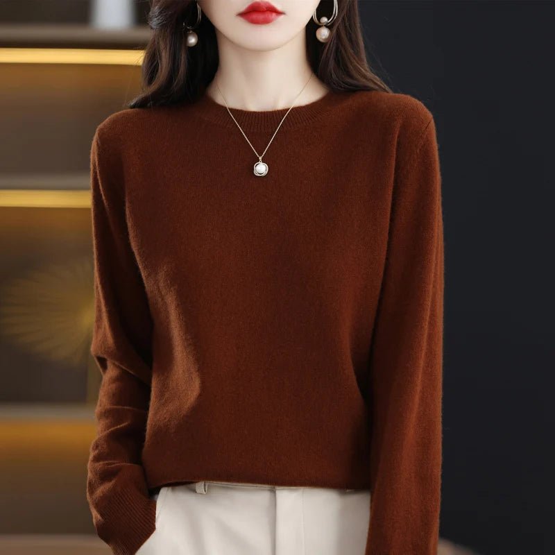 Ren Ull Cashmere Tröja: Unlock Komfort och Stil för Kvinnor i Vår och Höst - STILUNA