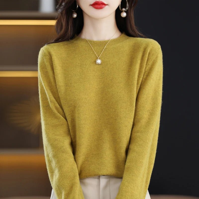 Ren Ull Cashmere Tröja: Unlock Komfort och Stil för Kvinnor i Vår och Höst - STILUNA