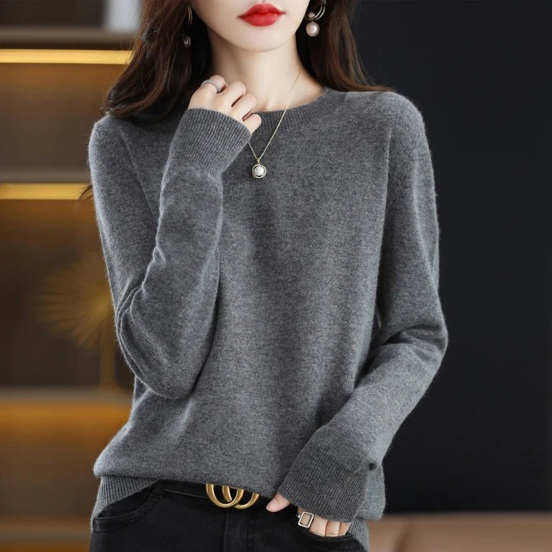 Ren Ull Cashmere Tröja: Unlock Komfort och Stil för Kvinnor i Vår och Höst - STILUNA