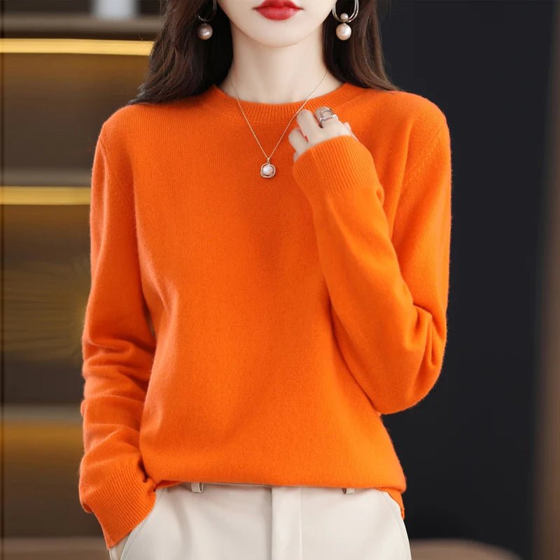 Ren Ull Cashmere Tröja: Unlock Komfort och Stil för Kvinnor i Vår och Höst - STILUNA