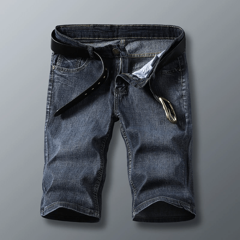 Slim Fit Denim Shorts med Ljus Tvätt – Mångsidiga och Bekväma - STILUNA