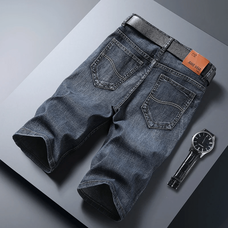 Slim Fit Denim Shorts med Ljus Tvätt – Mångsidiga och Bekväma - STILUNA