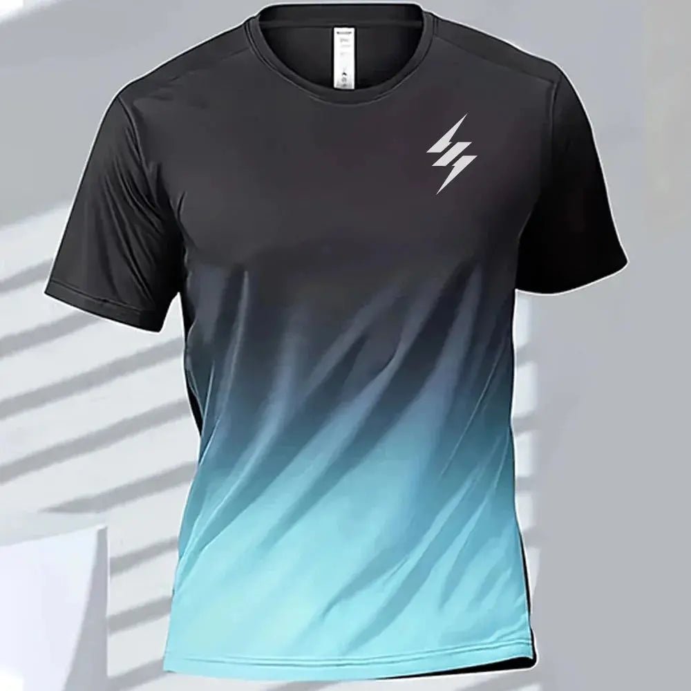 Sport T-Shirt Med Gradientdesign - Lättviktig Och Snabbtorkande Tröja För Träning Och Fritid - STILUNA