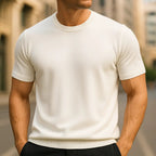 Stilig T-shirt i 100% Bomull med Kort Ärmar – Modern Passform i Flera Färger, Mjuk och Hållbar - STILUNA