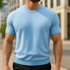 Stilig T-shirt i 100% Bomull med Kort Ärmar – Modern Passform i Flera Färger, Mjuk och Hållbar - STILUNA