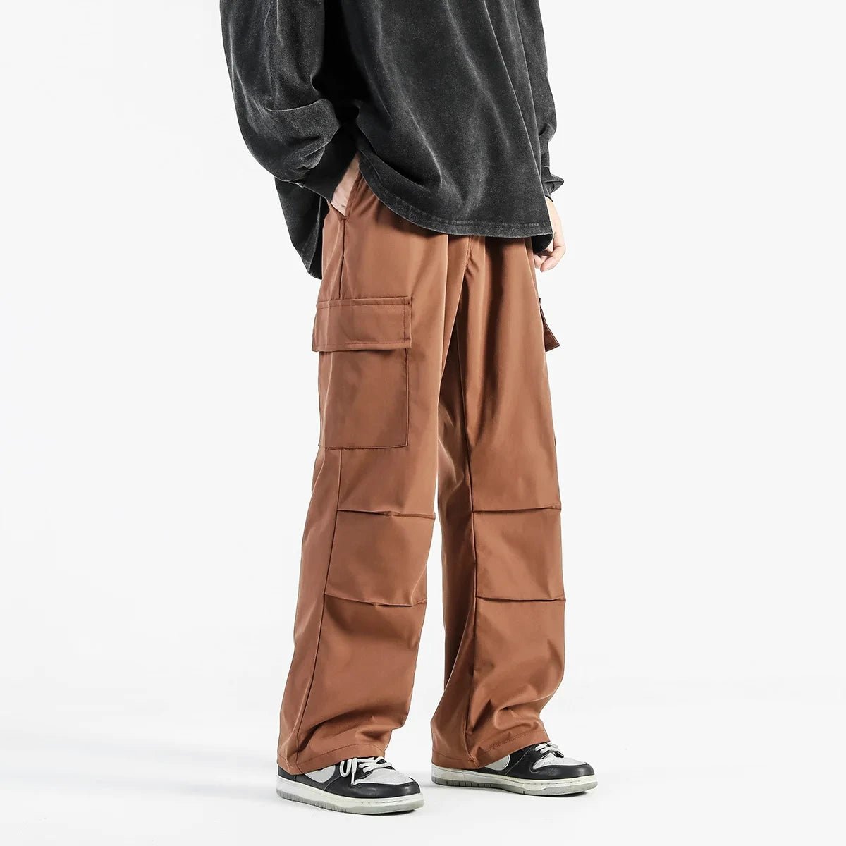 Vida Cargo Byxor med Justerbar Midja och Fickor – Y2K - Inspirerade - STILUNA