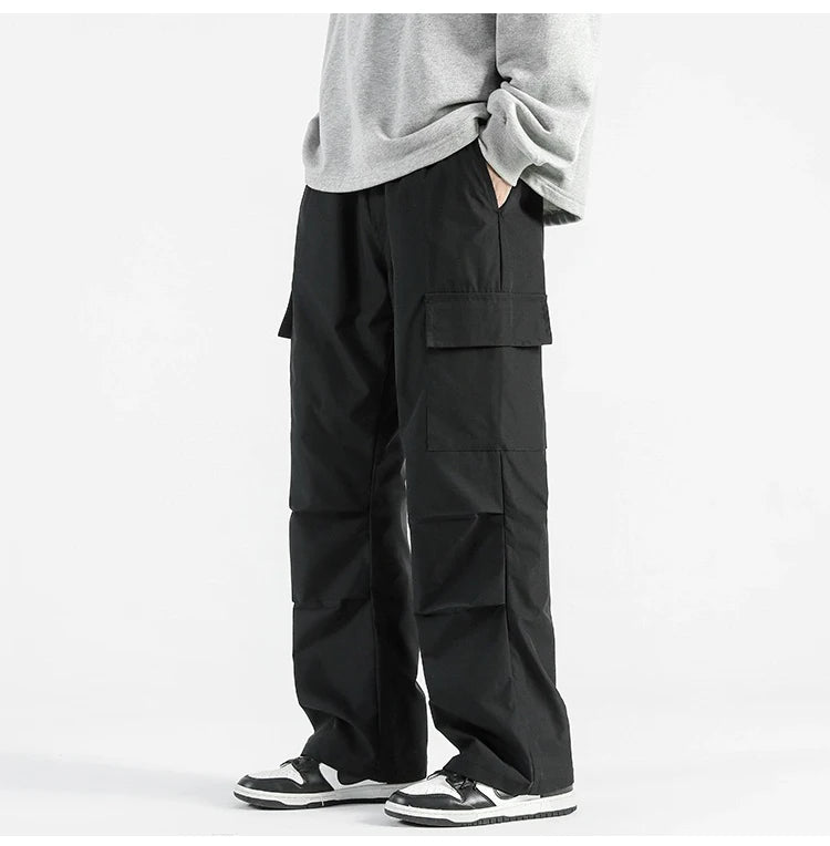 Vida Cargo Byxor med Justerbar Midja och Fickor – Y2K - Inspirerade - STILUNA