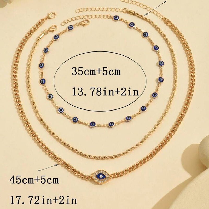Vintage Bohemiskt Hänge Halsband i Legering med Strass – Justerbar Längd - STILUNA