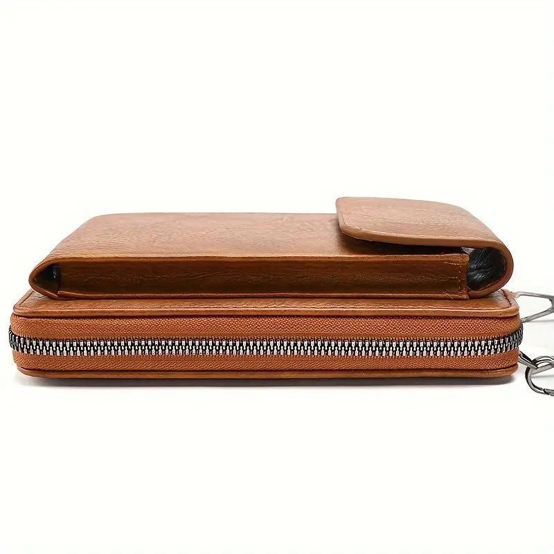 Vintage Casual Axelväska i PU med Dragkedja – 18 cm x 11 cm - STILUNA